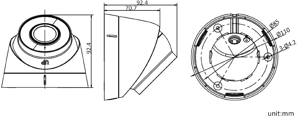 200万音频日夜型半球型网络摄像机DS-IPC-T12H2-I(/PoE)(图1)