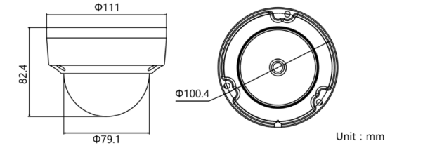 200万 1/2.7” CMOS ICR日夜型半球型网络摄DS-2CD3125F(D)V2-I(S)(图1)