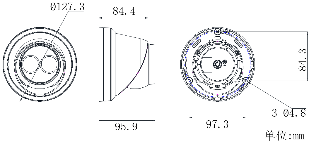 400万1/2.7”CMOS ICR星光级 红外阵列网络摄像机DS-2CD3346(D)WD-I(图1)