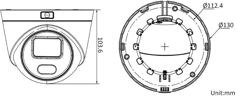 200万1/2.7CMOS全彩半球形网络摄像机DS-2CD3327(D)WD-L(图1)